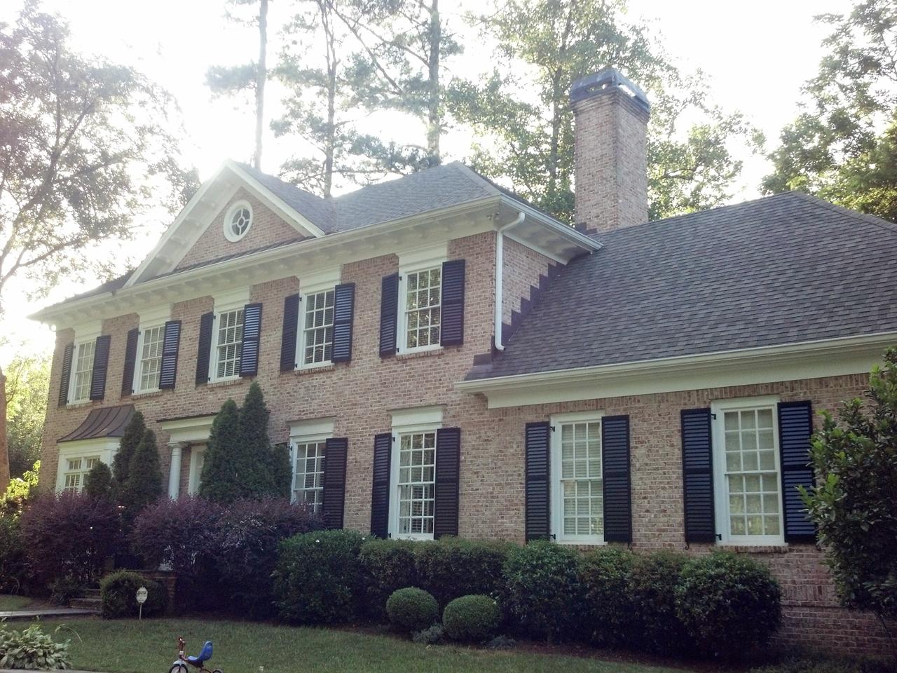 louvered exterior shutters