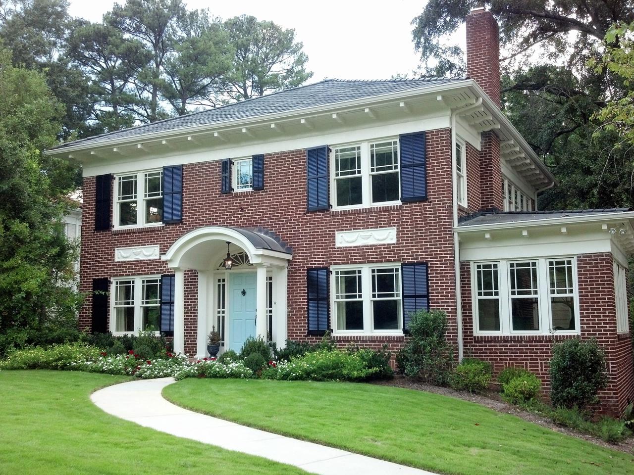 louvered exterior shutters