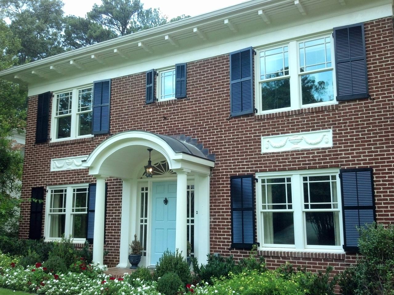 louvered exterior shutters