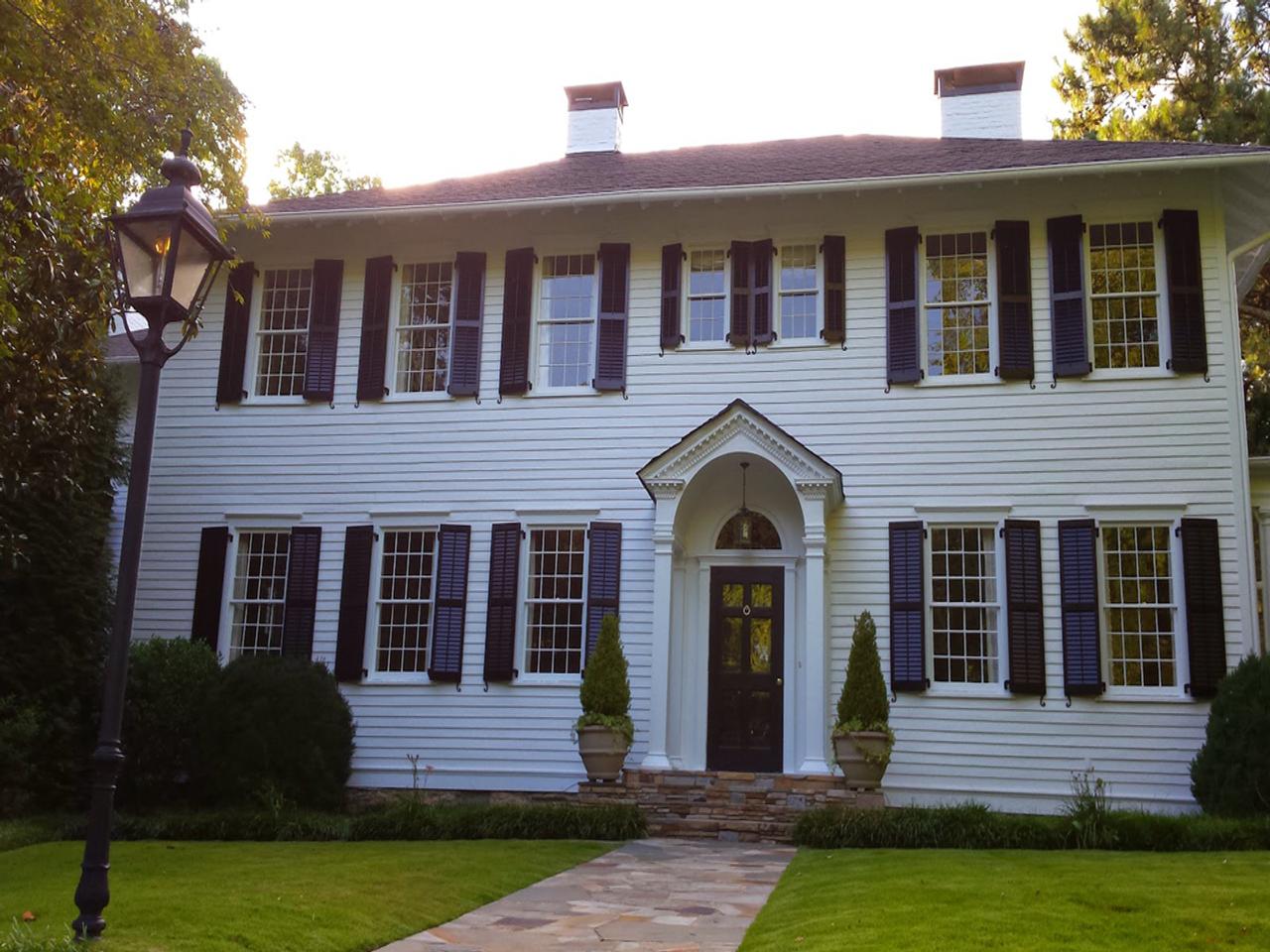 louvered exterior shutters