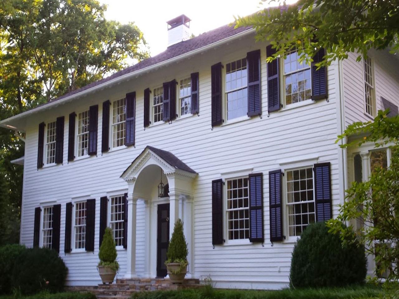 louvered exterior shutters