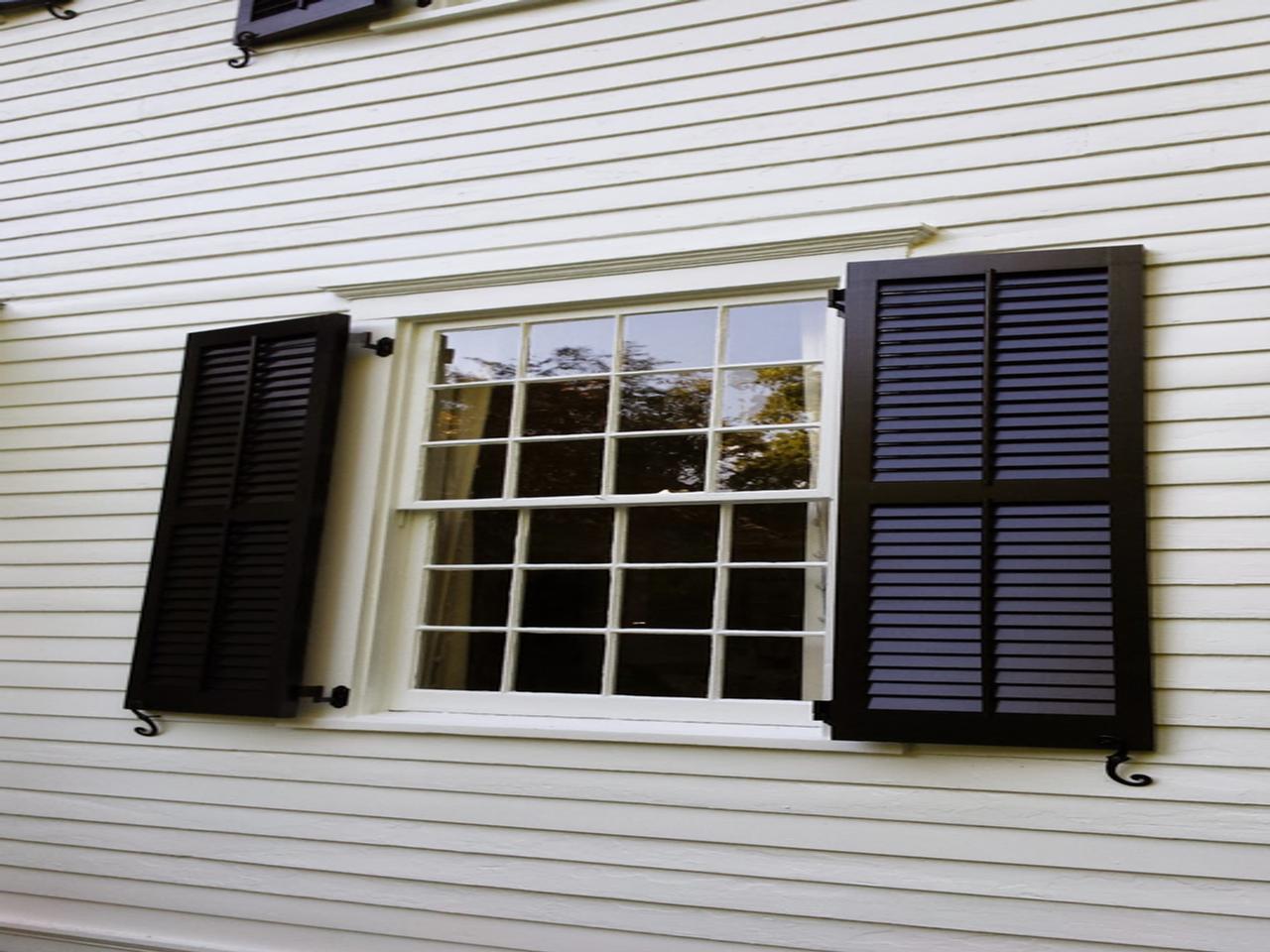 louvered exterior shutters