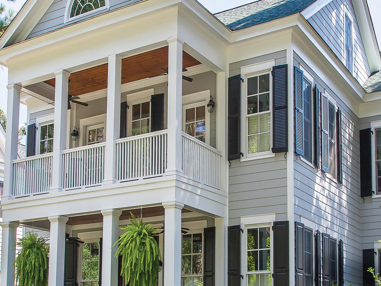 louvered exterior shutters