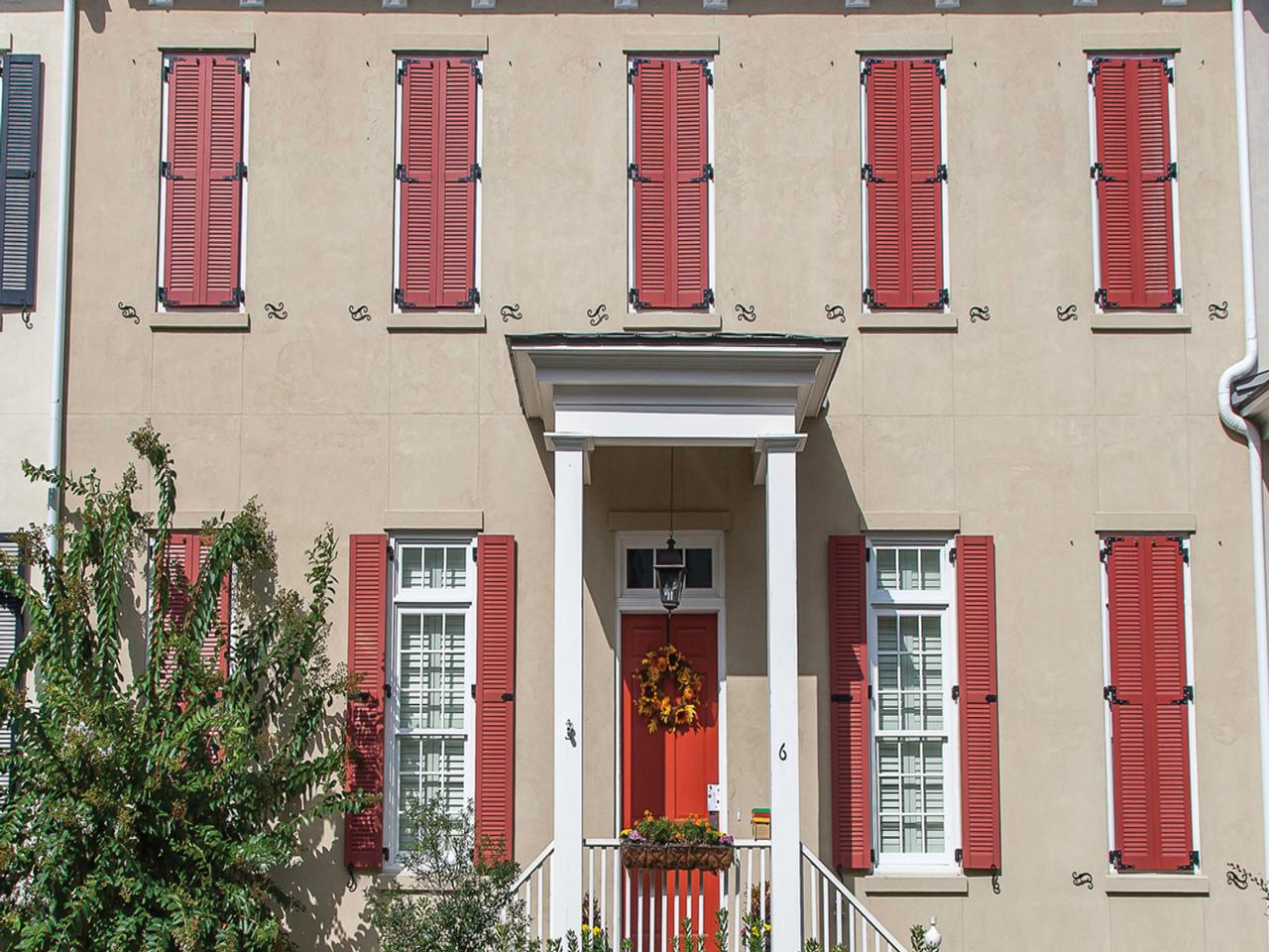 louvered exterior shutters