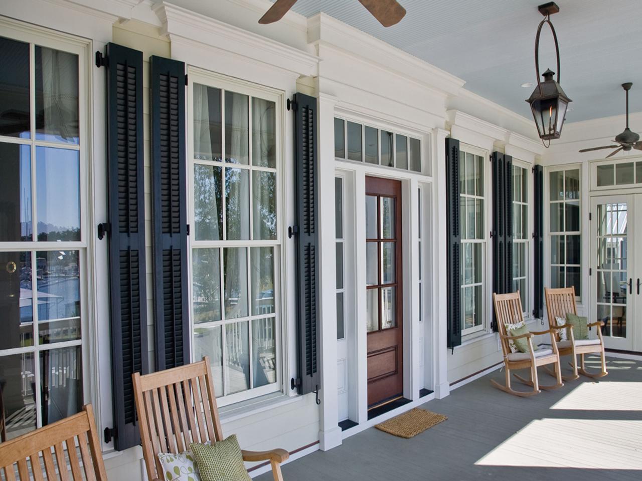 louvered exterior shutters