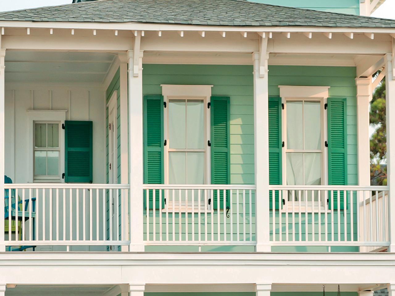 louvered exterior shutters