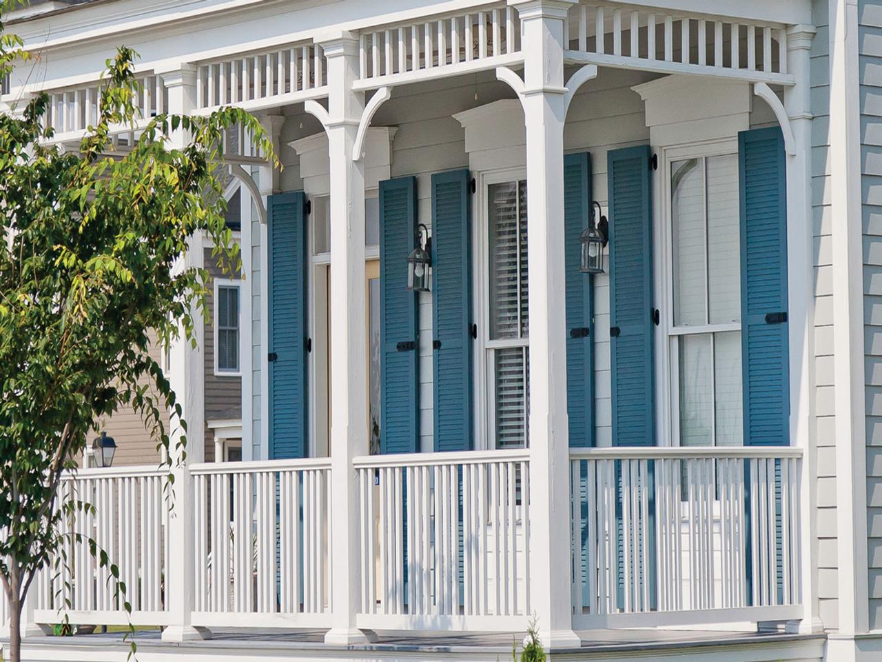 louvered exterior shutters