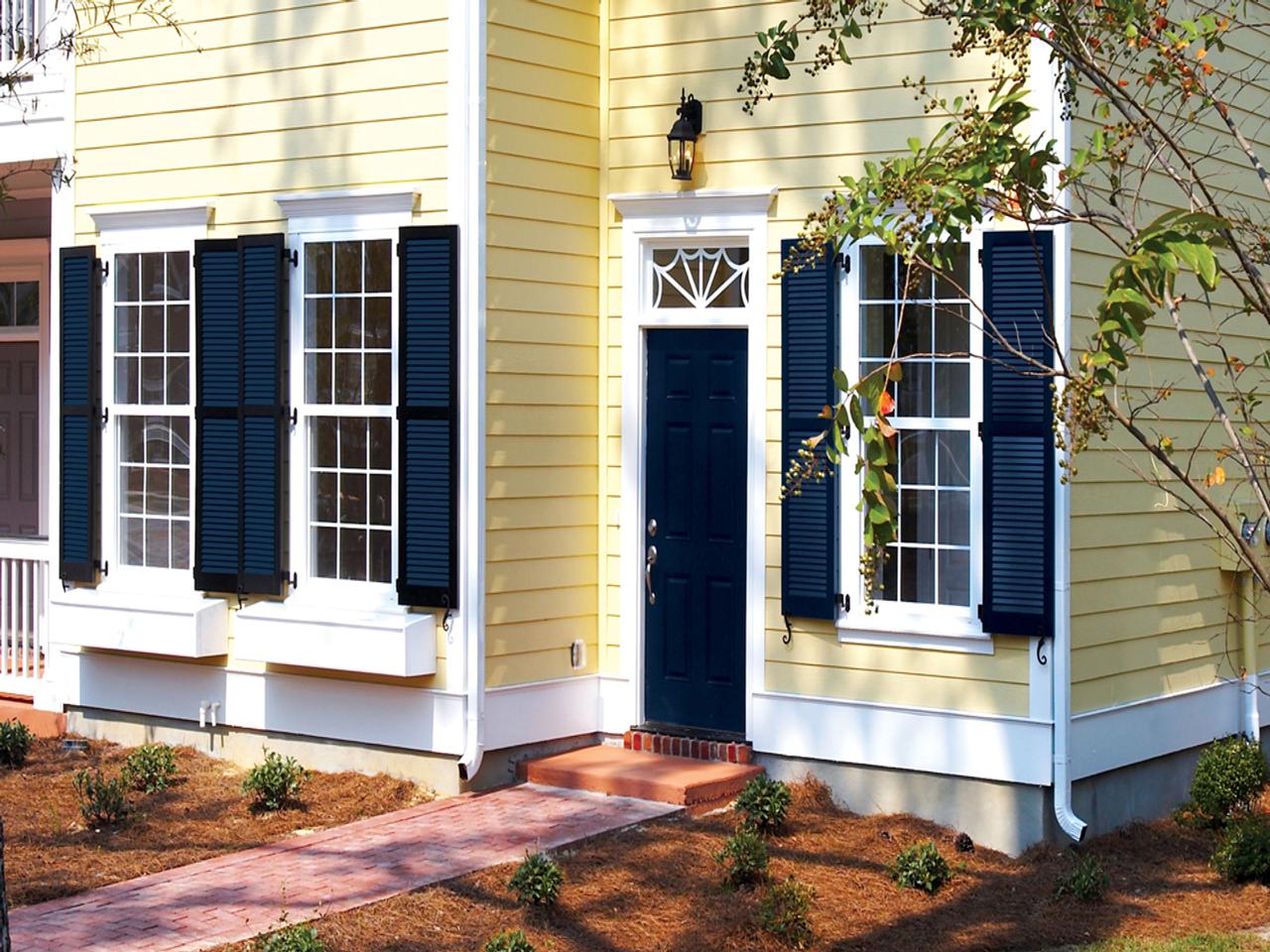 louvered exterior shutters