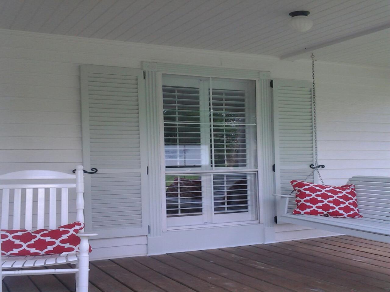 louvered exterior shutters