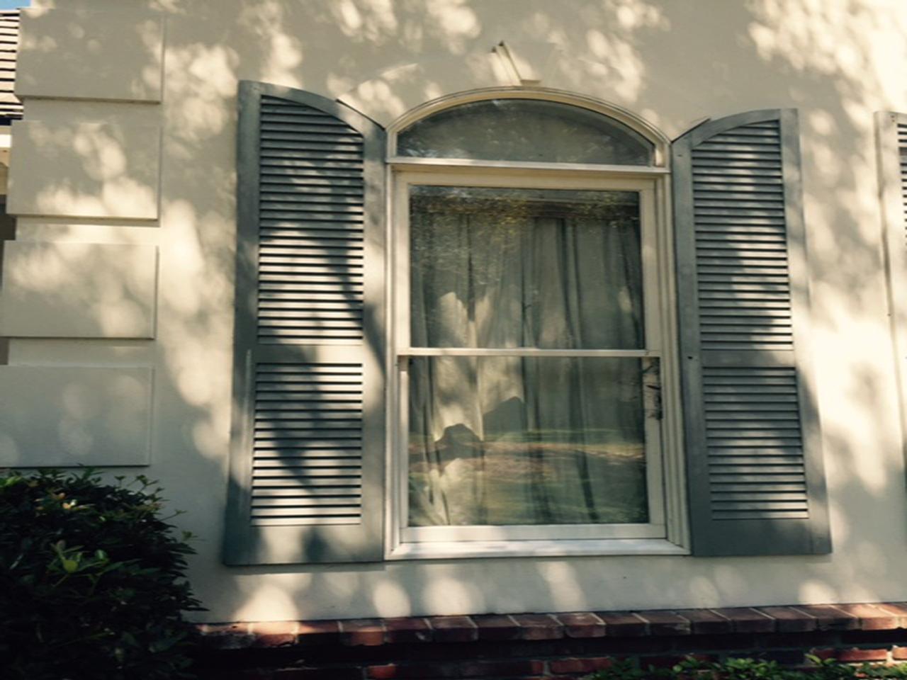 louvered exterior shutters