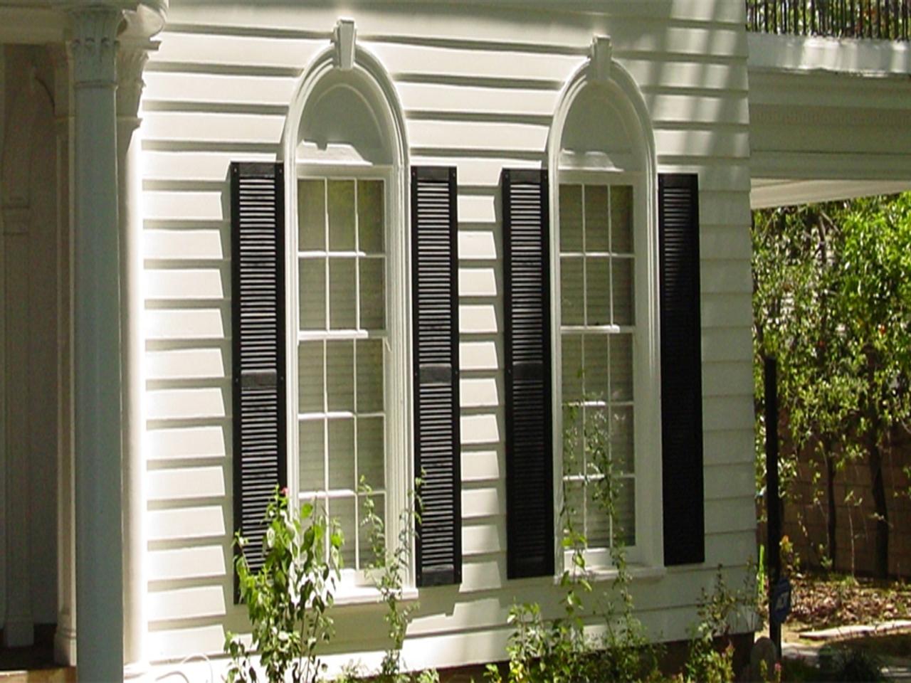 louvered exterior shutters