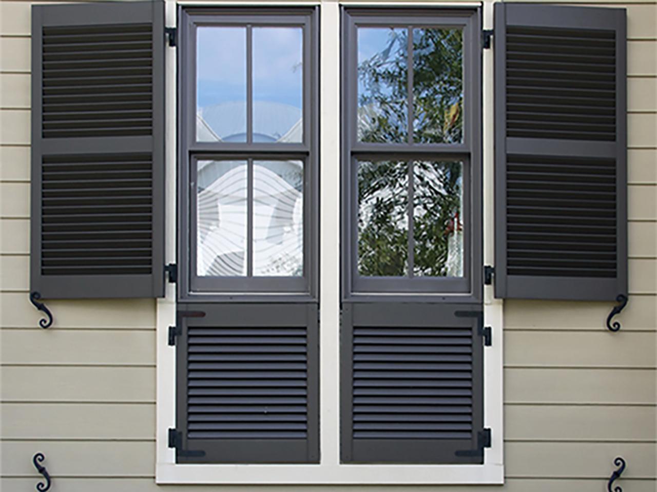 louvered exterior shutters