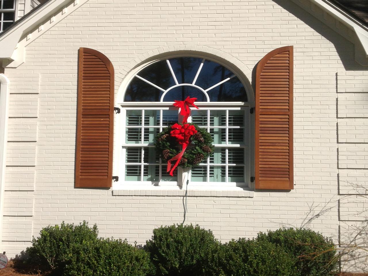 louvered exterior shutters