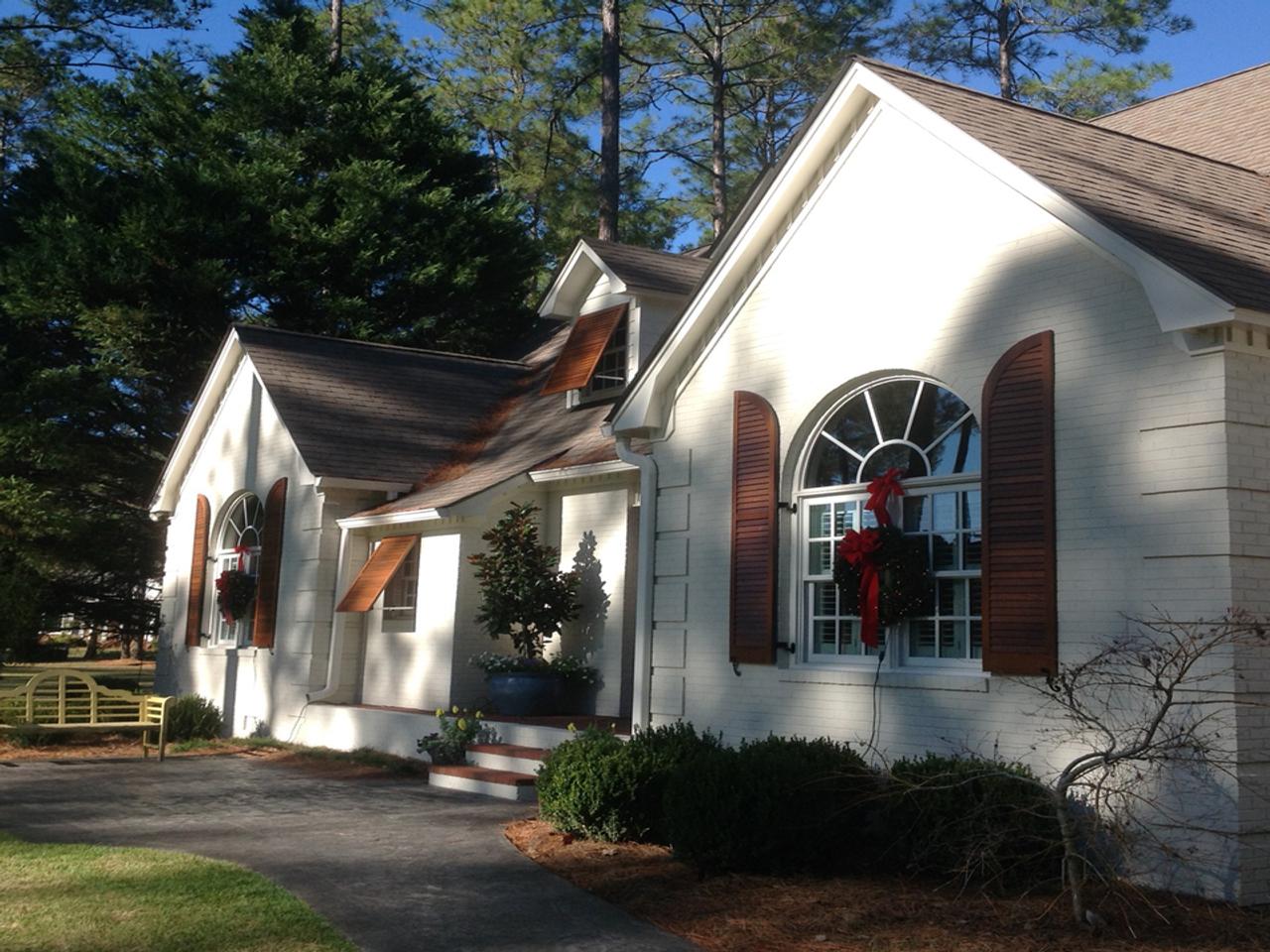 louvered exterior shutters