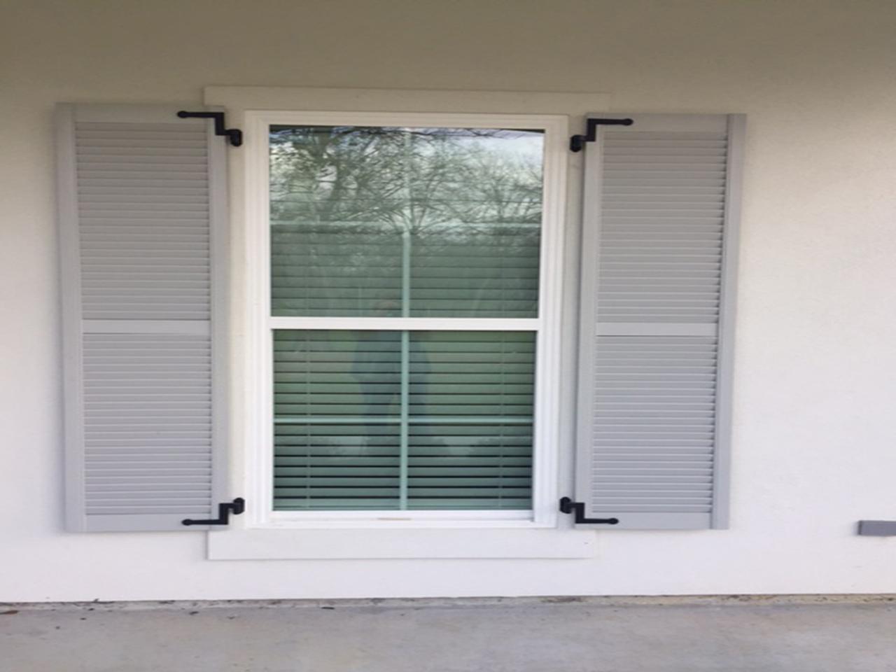 louvered exterior shutters