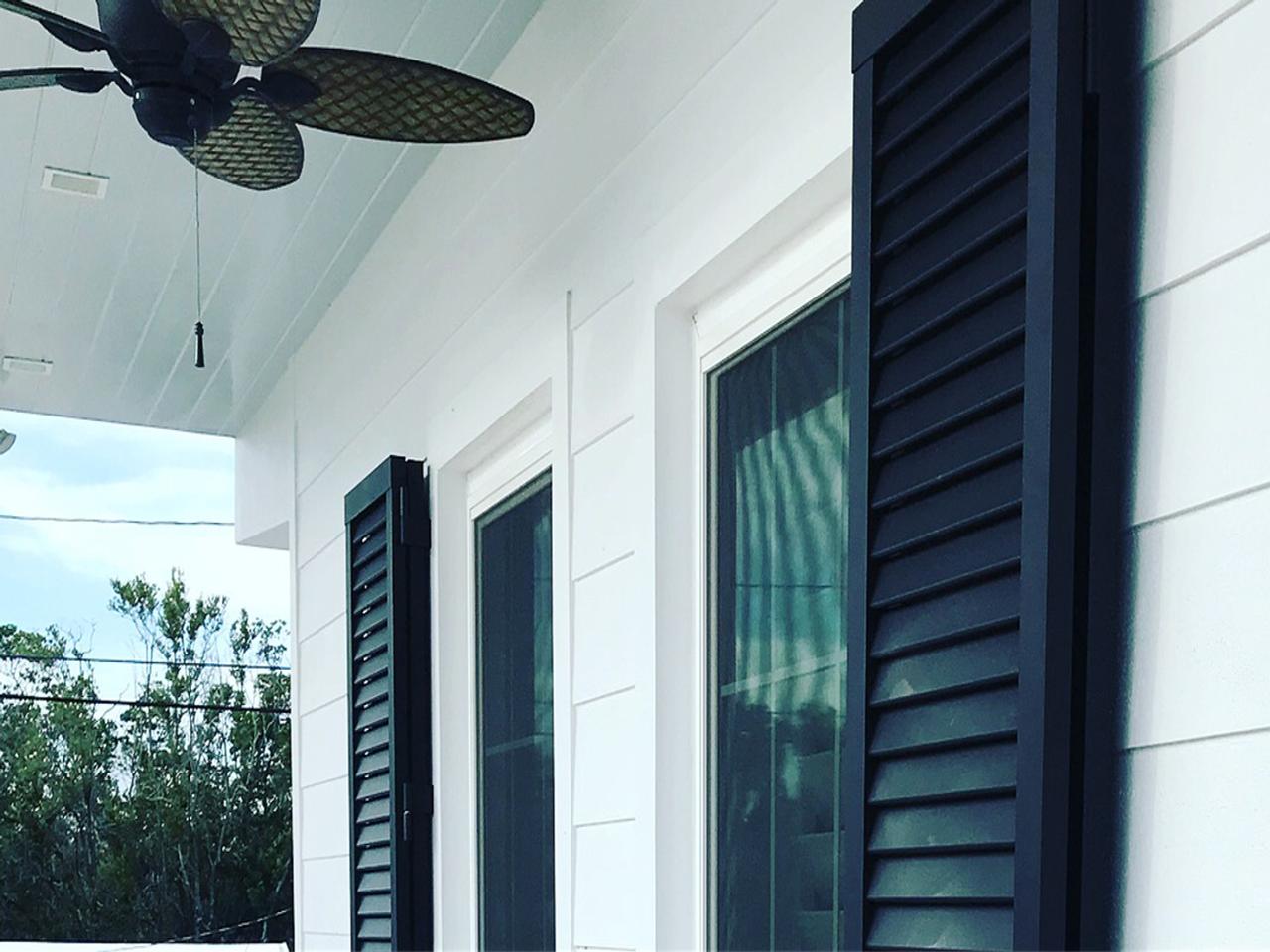 louvered exterior shutters