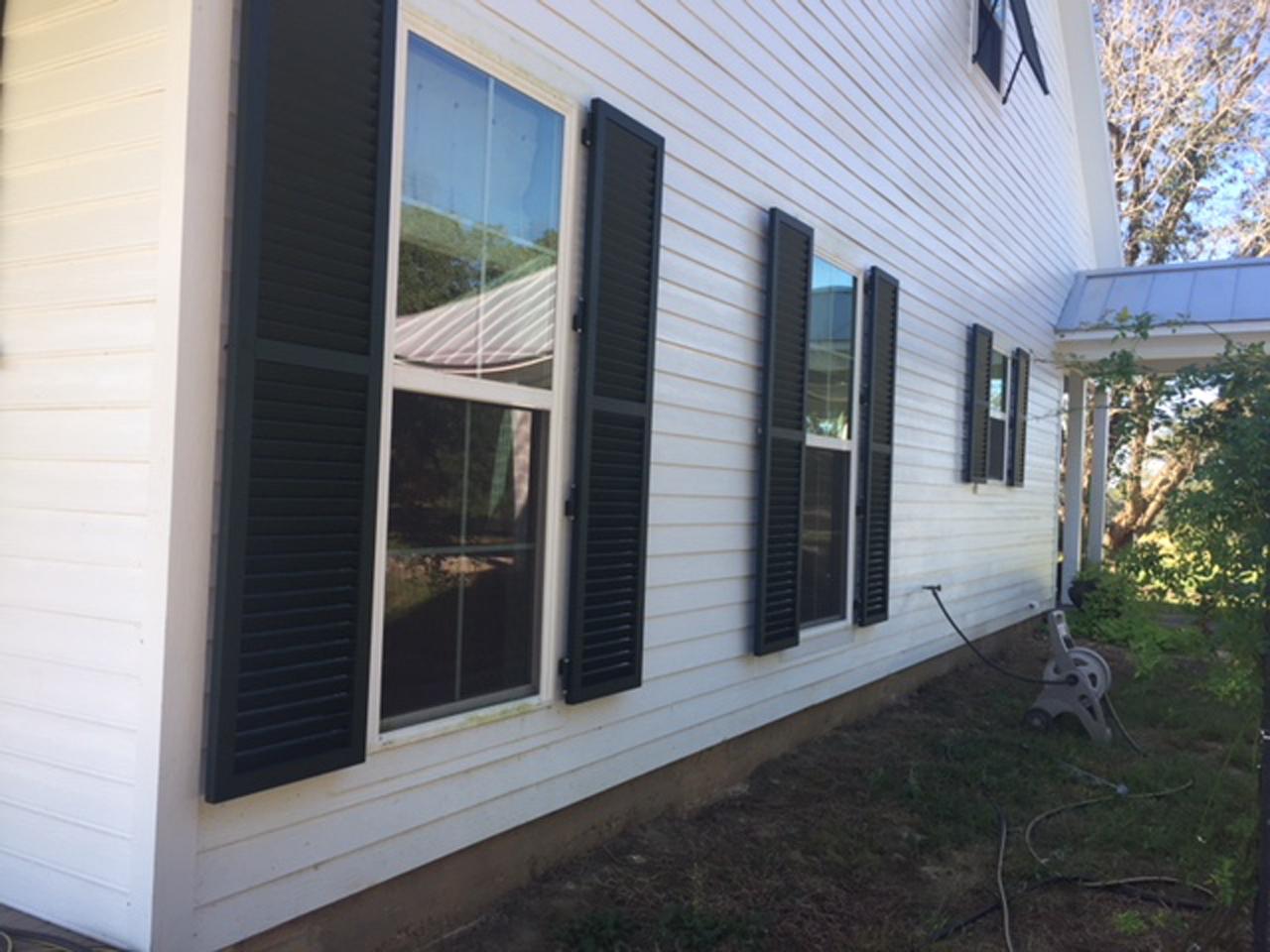 louvered exterior shutters