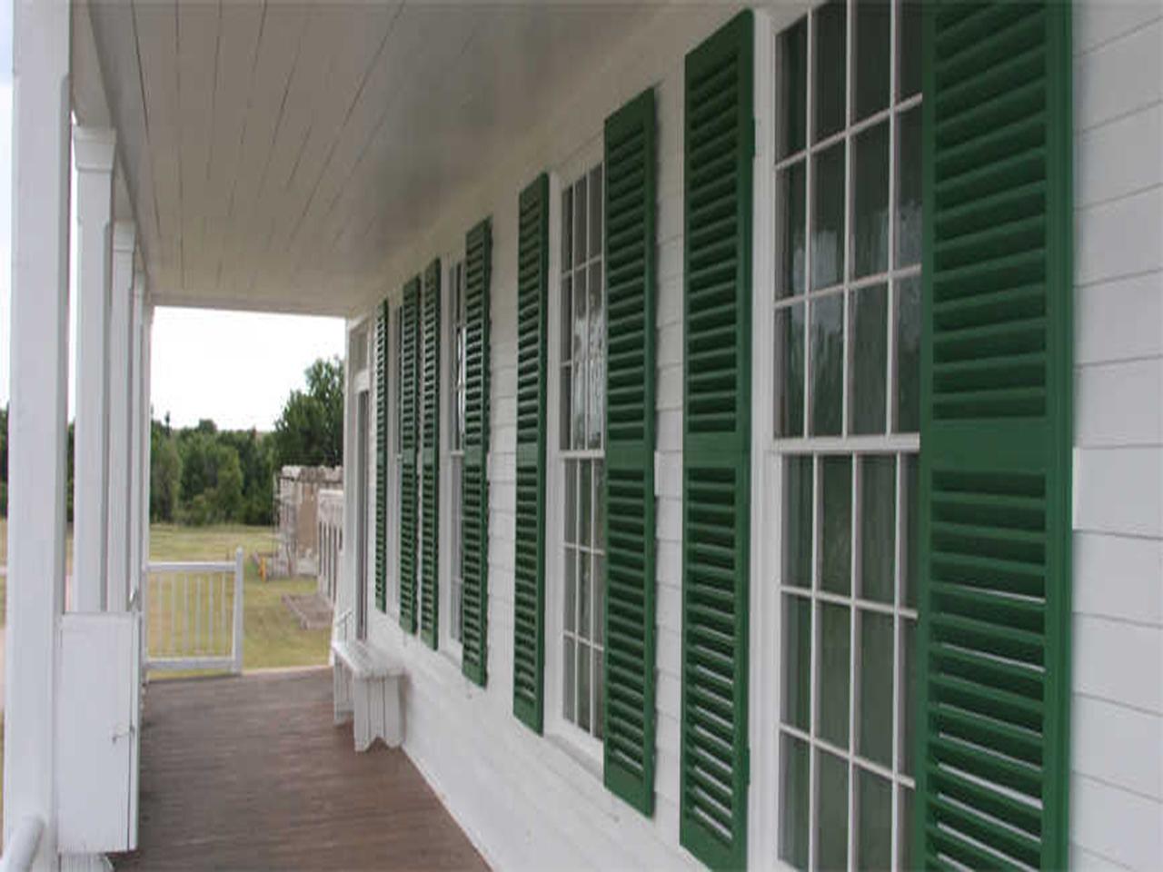 louvered exterior shutters