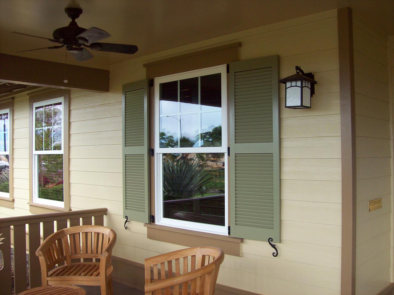 louvered exterior shutters