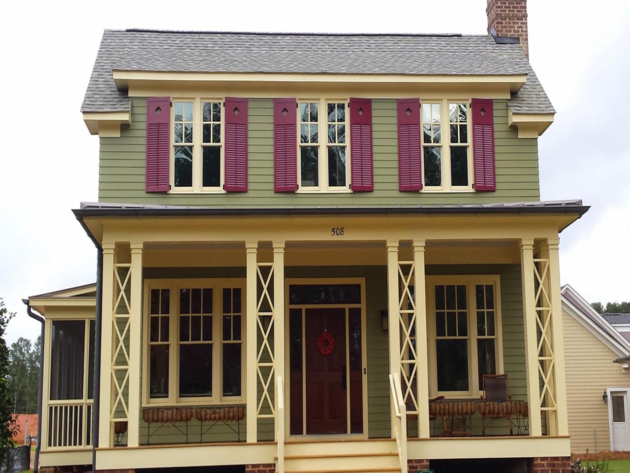 louvered exterior shutters