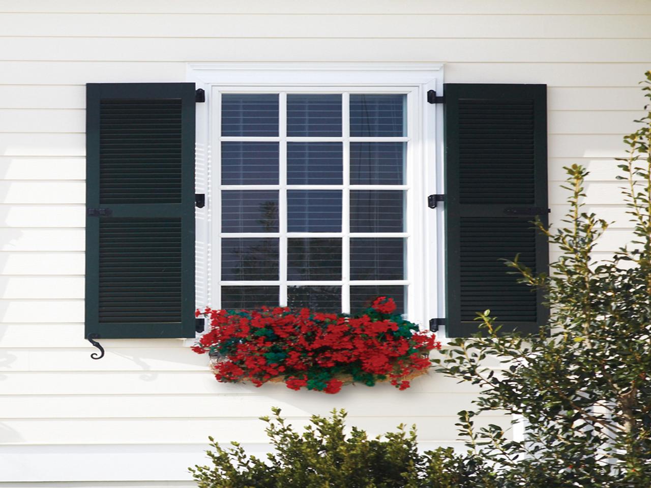 louvered exterior shutters