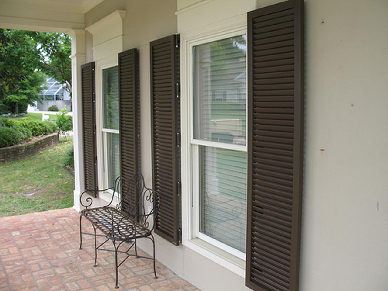 louvered exterior shutters