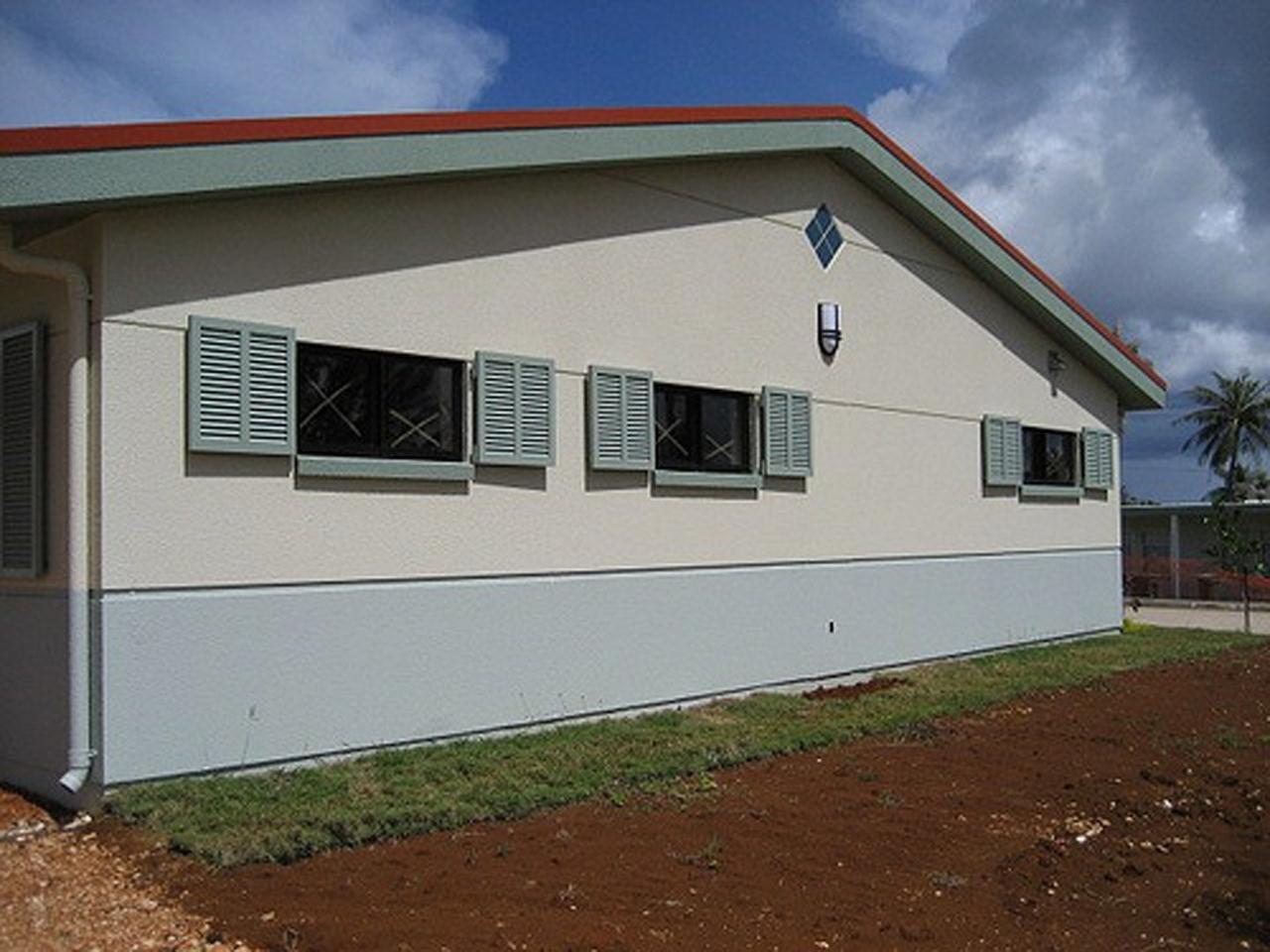 louvered exterior shutters