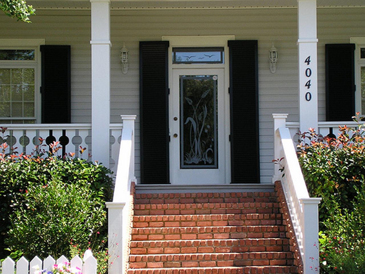 louvered exterior shutters