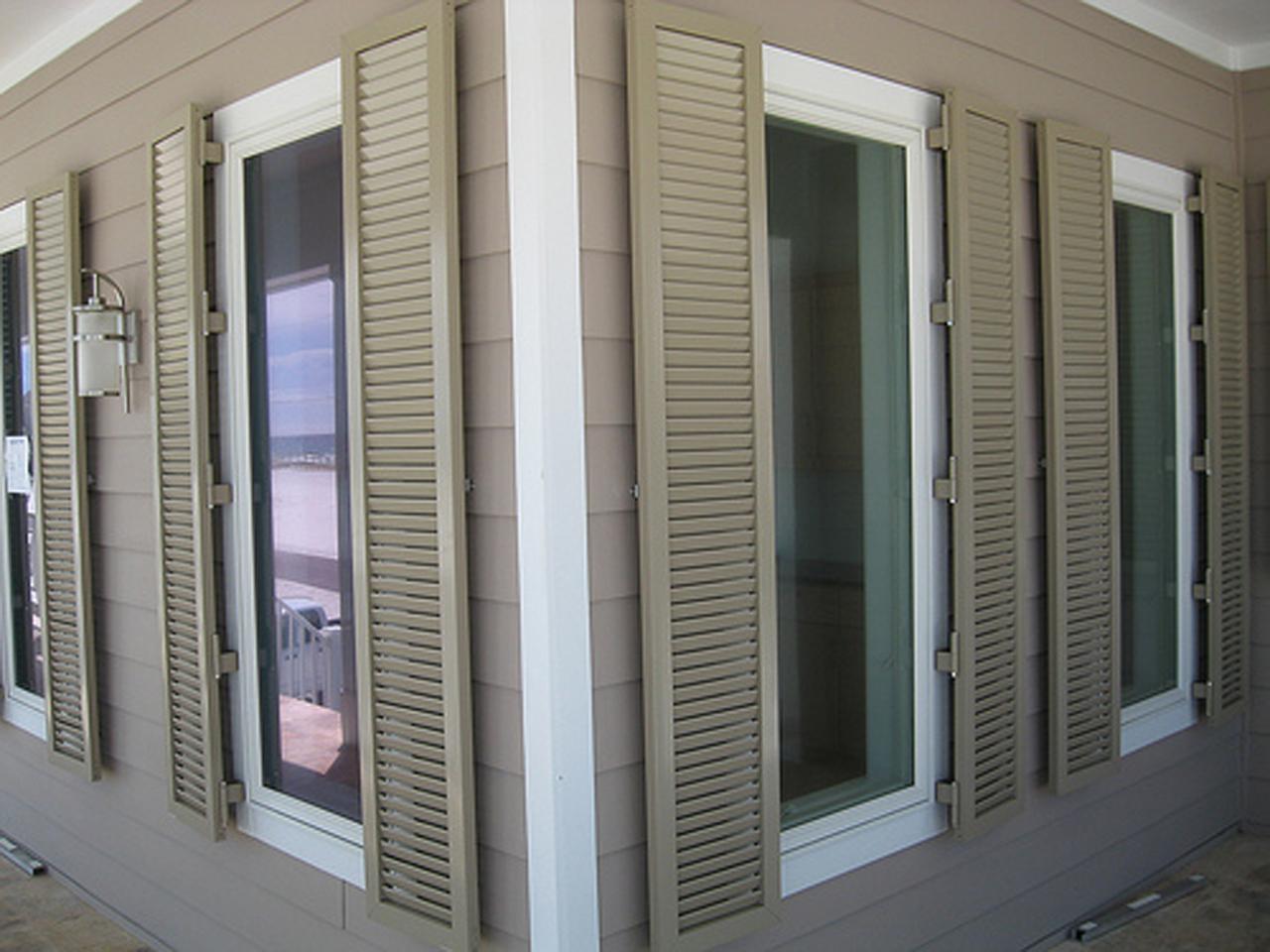 louvered exterior shutters