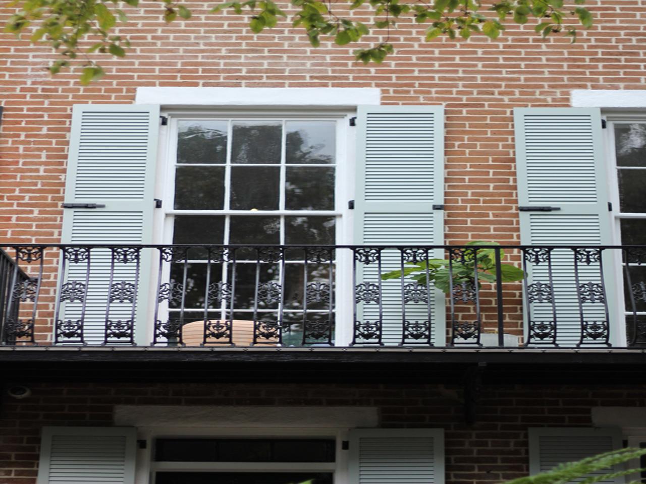 louvered exterior shutters