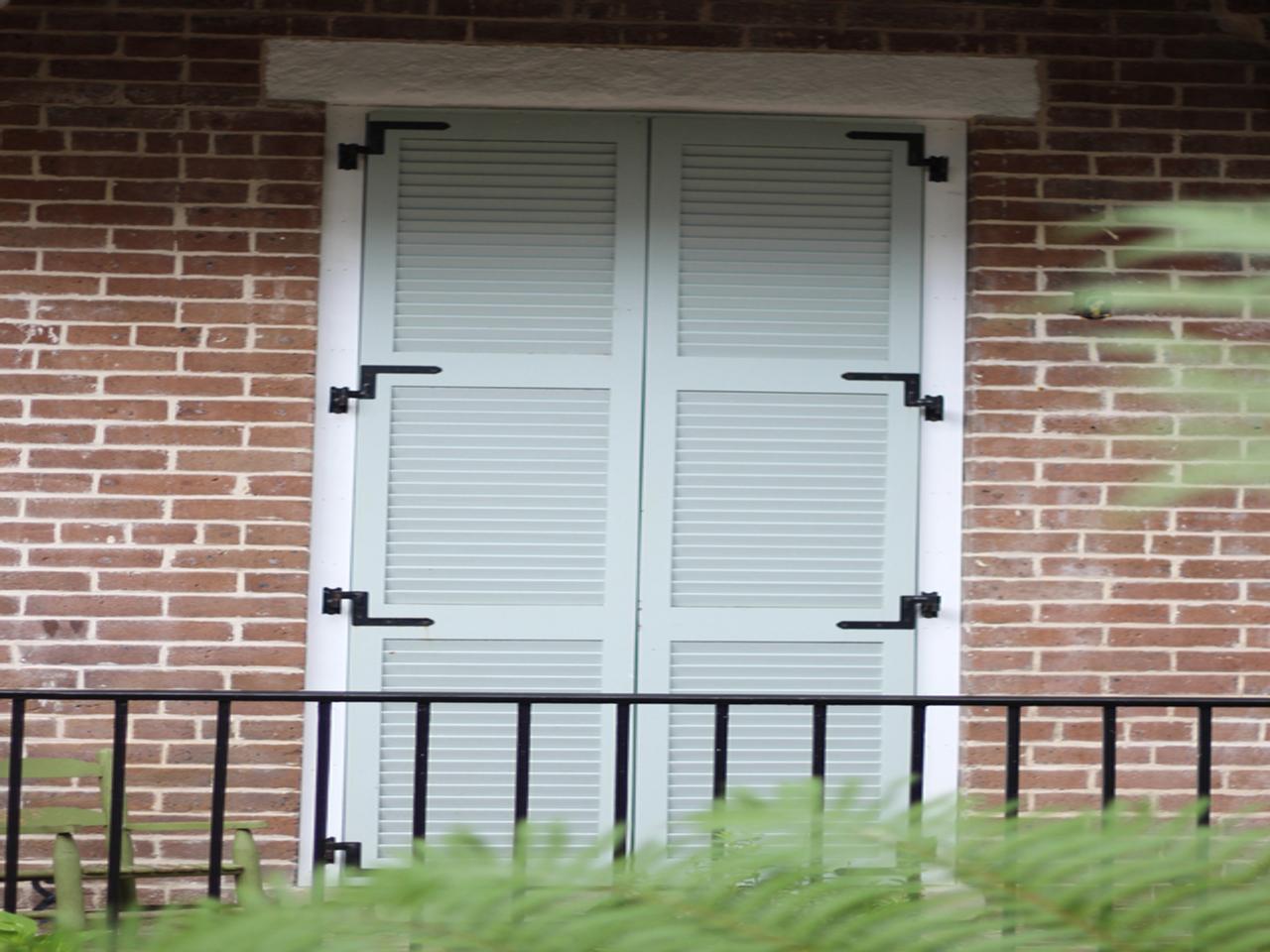 louvered exterior shutters