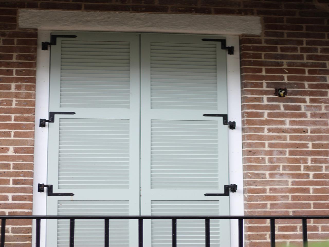 louvered exterior shutters