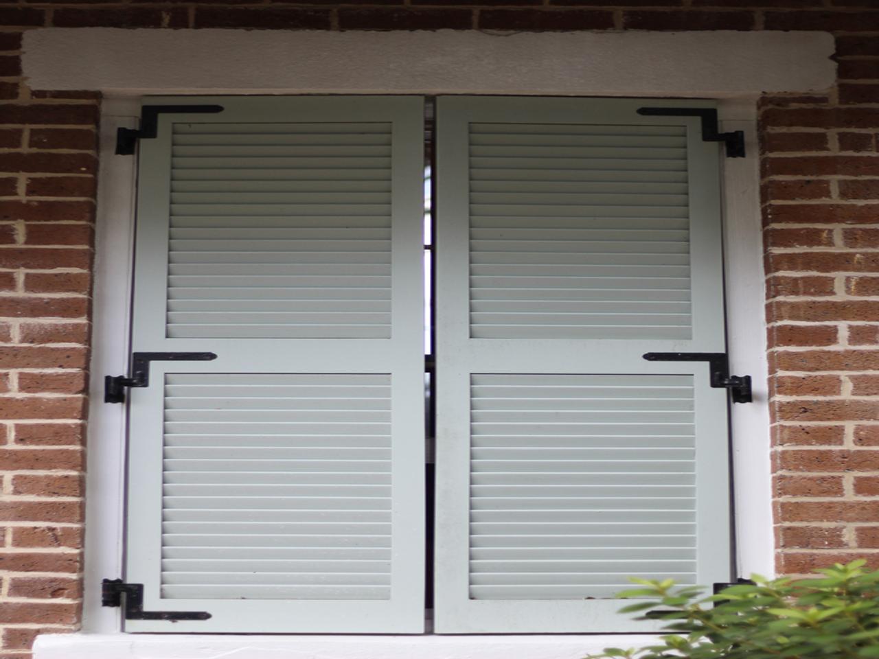 louvered exterior shutters