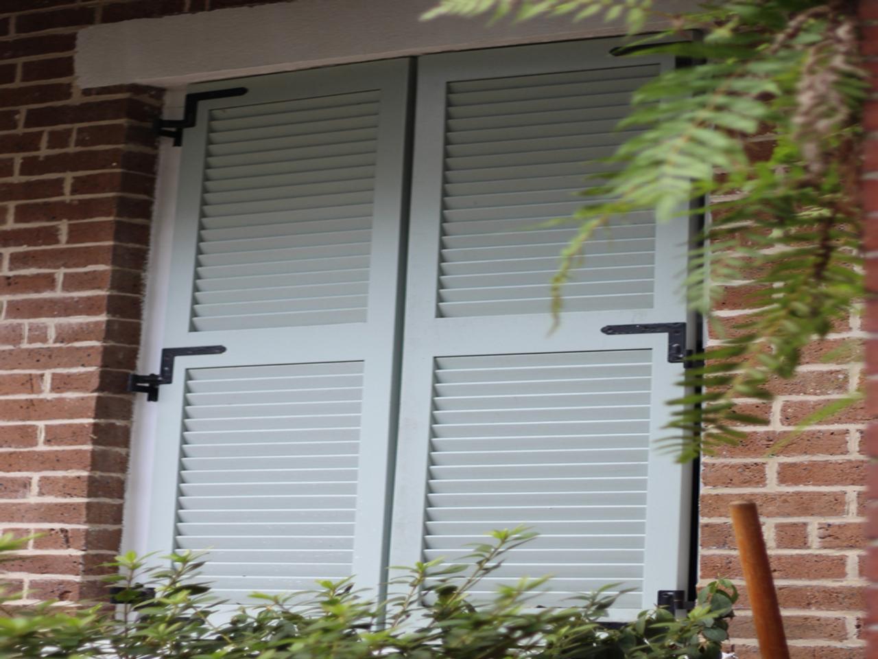 louvered exterior shutters