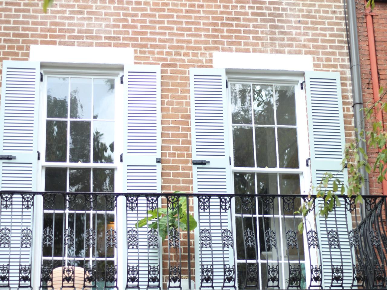 louvered exterior shutters