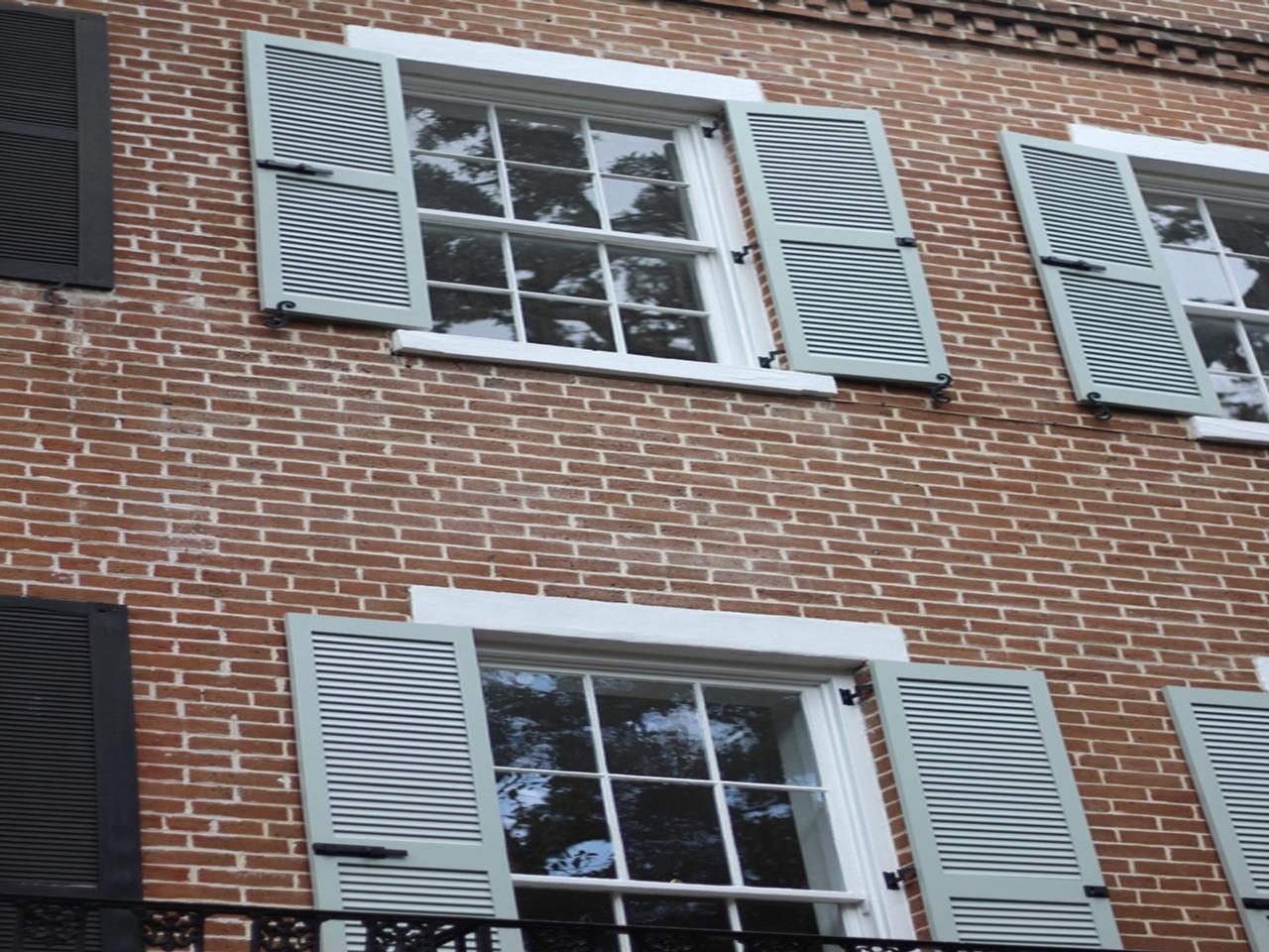 louvered exterior shutters