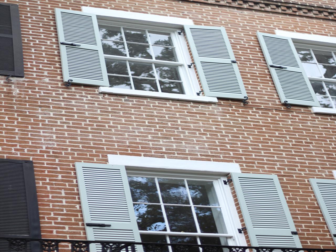 louvered exterior shutters