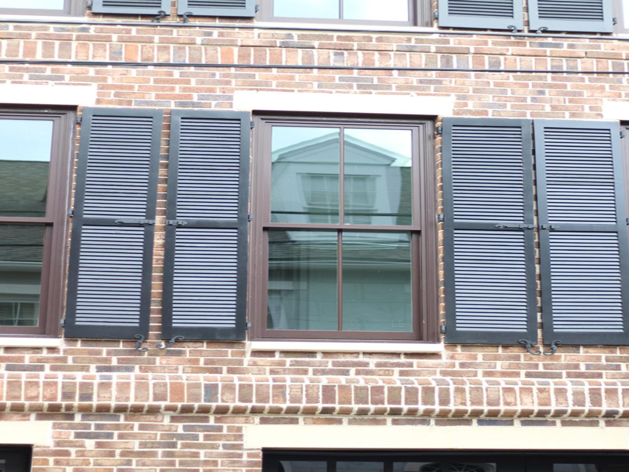 louvered exterior shutters