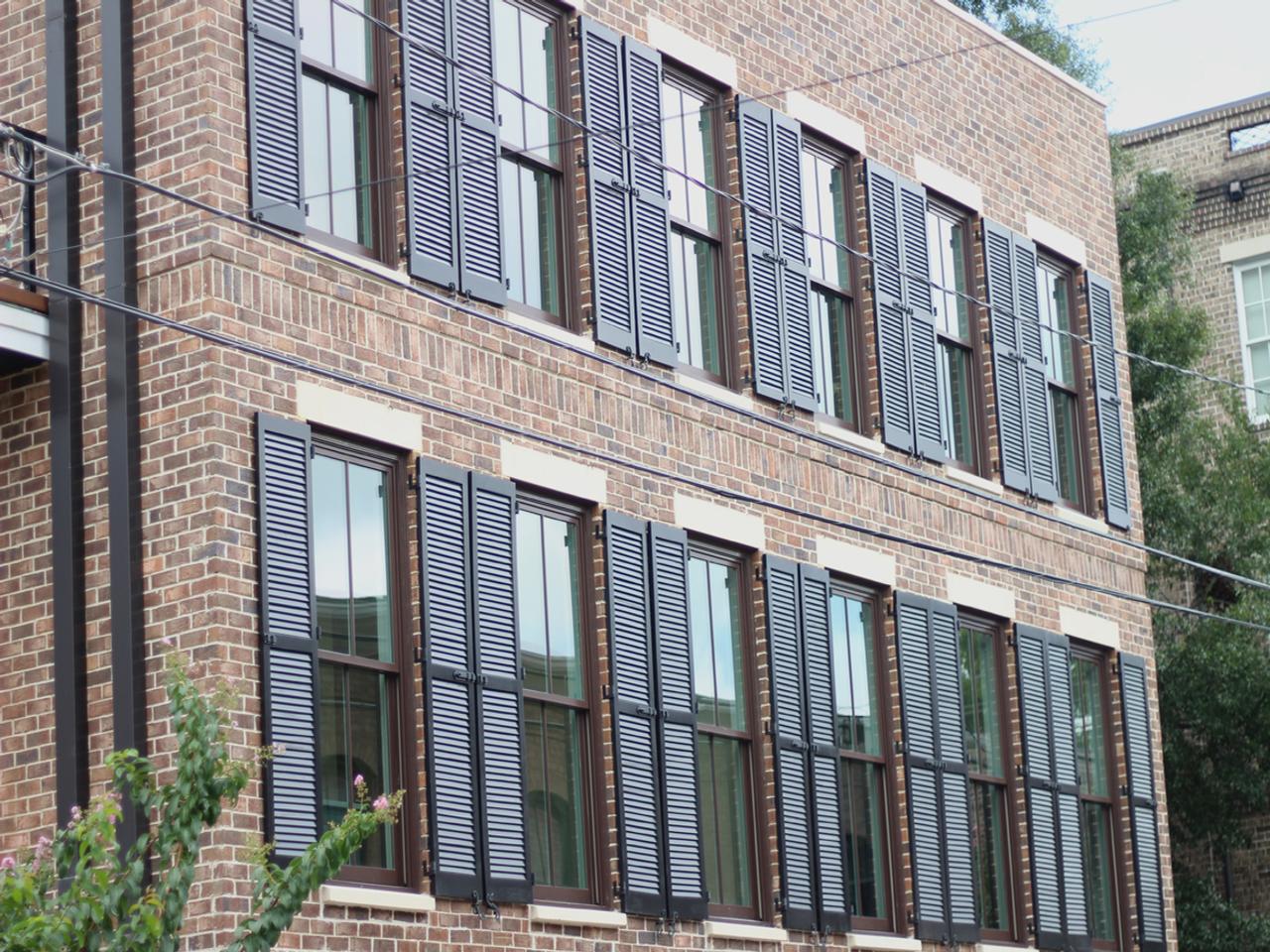 louvered exterior shutters