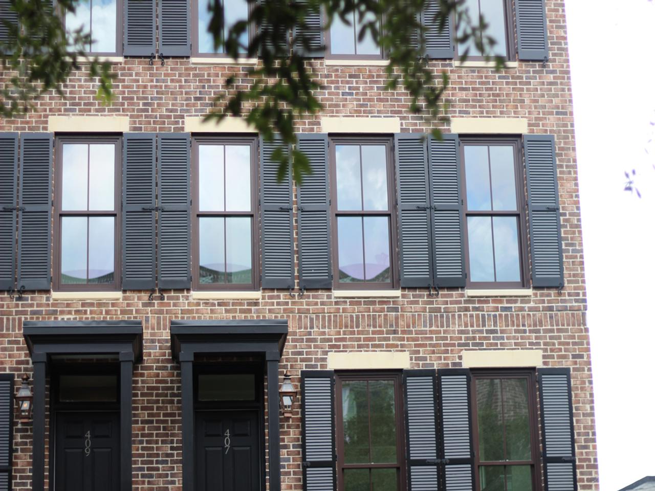 louvered exterior shutters