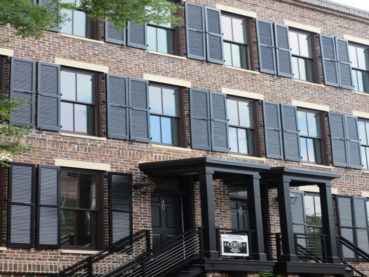 louvered exterior shutters