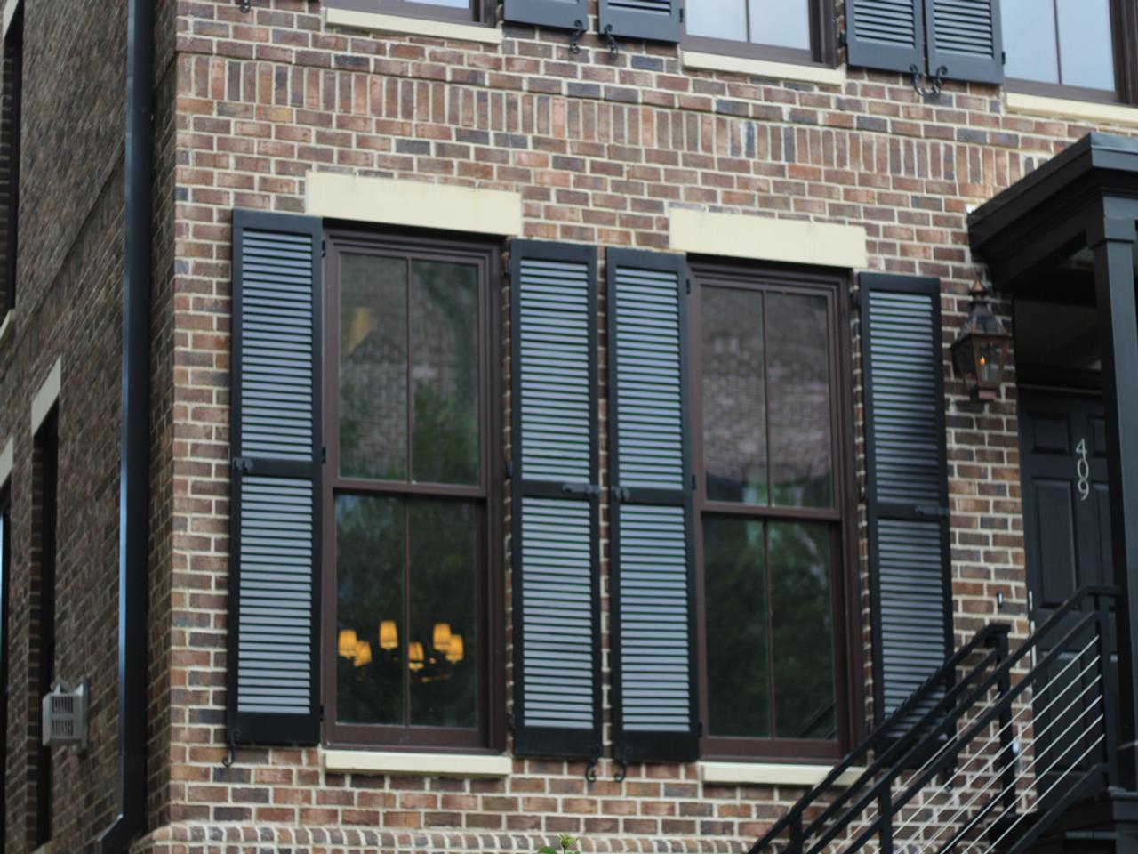 louvered exterior shutters