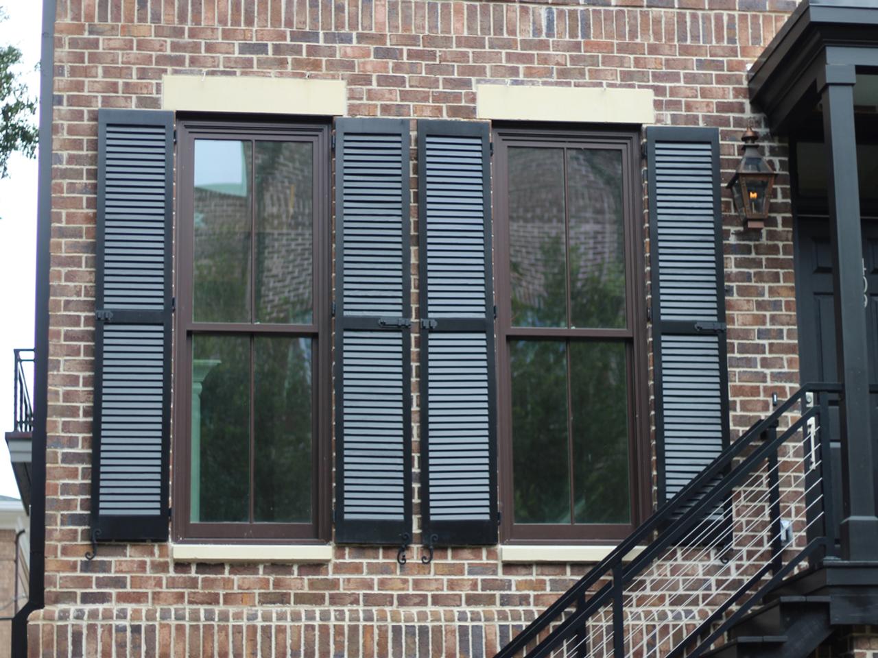 louvered exterior shutters