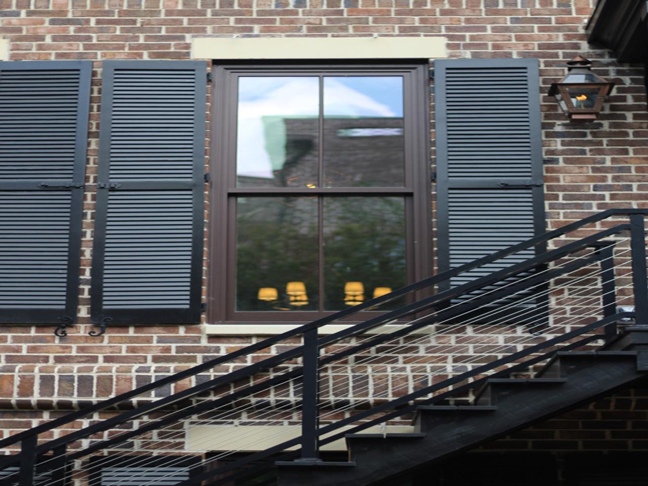 louvered exterior shutters