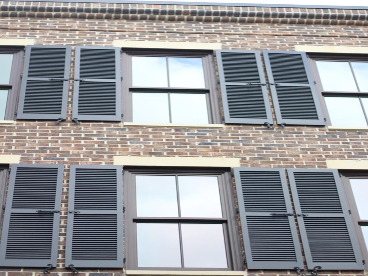 louvered exterior shutters