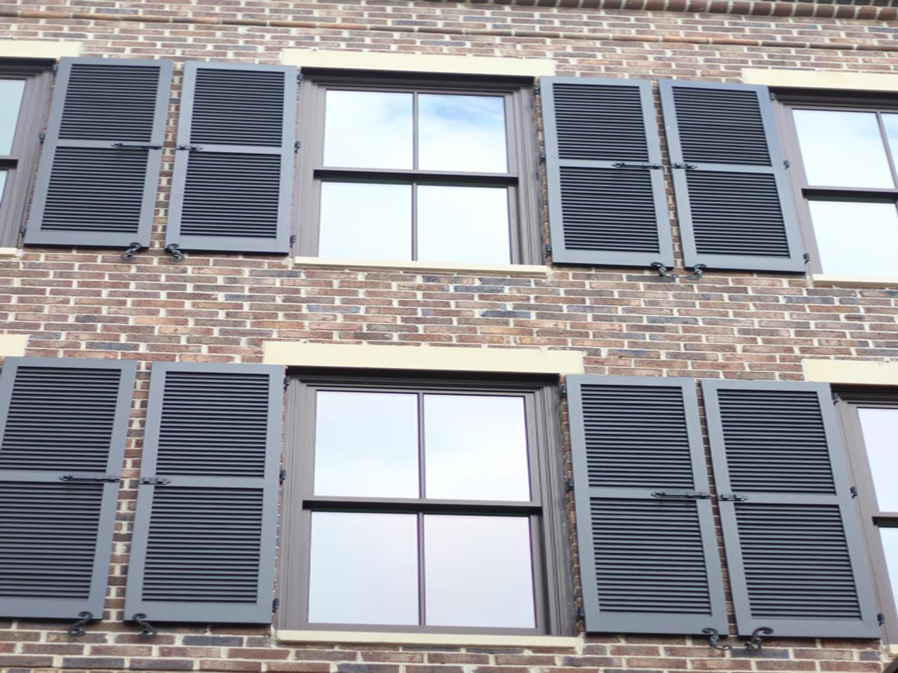 louvered exterior shutters