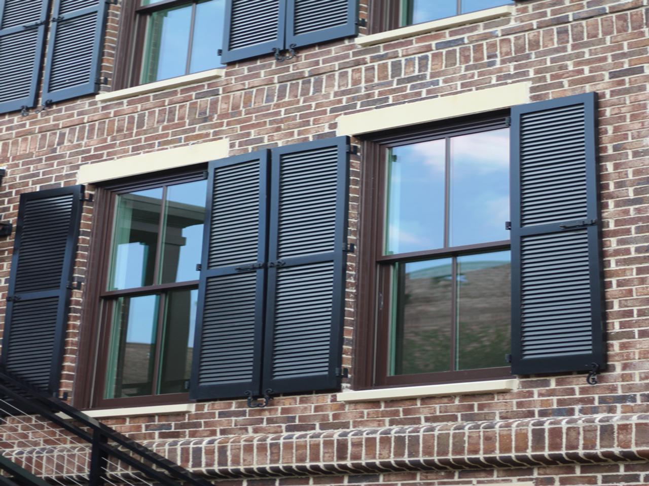 louvered exterior shutters