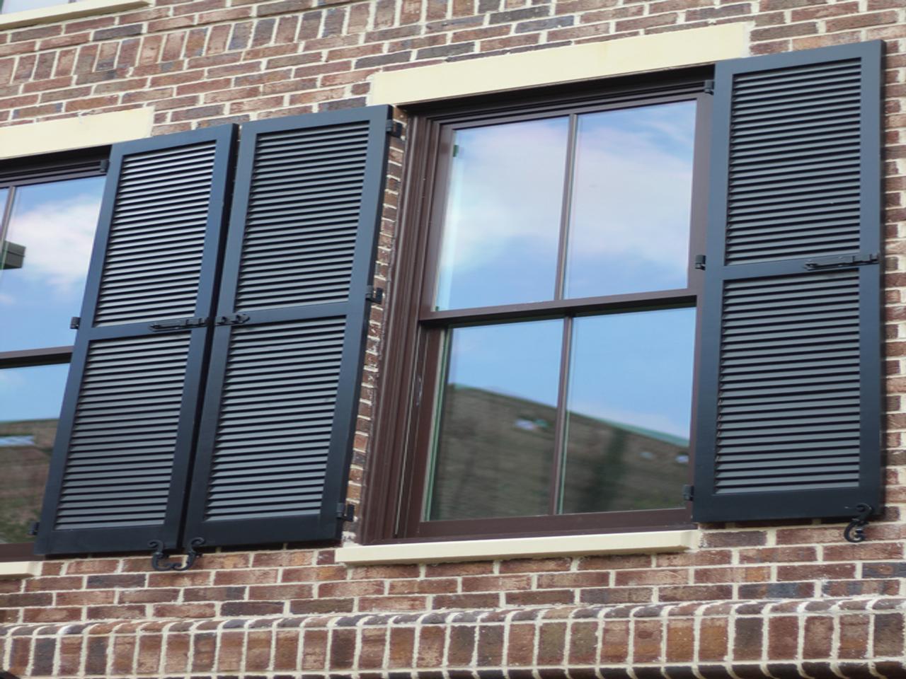 louvered exterior shutters