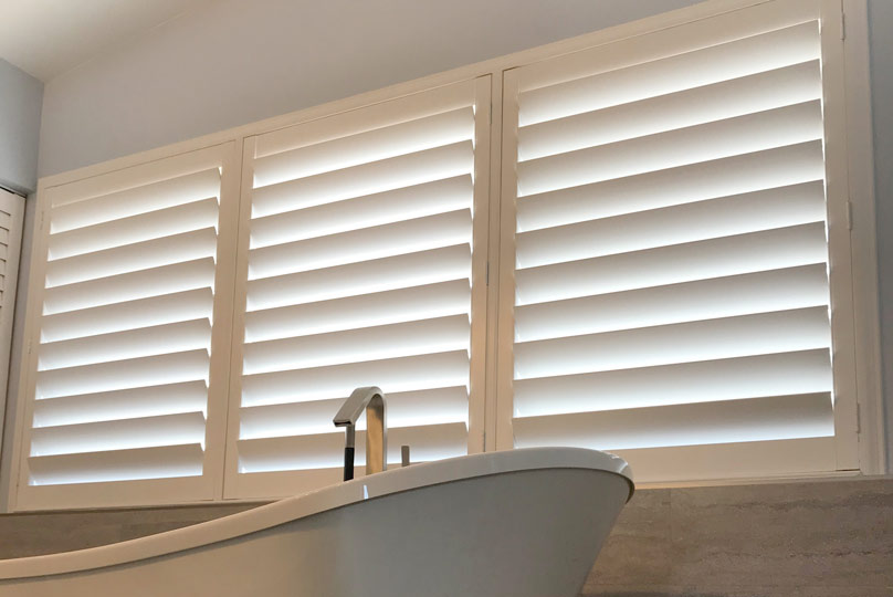 Louverwood Shutters On Bathroom Windows