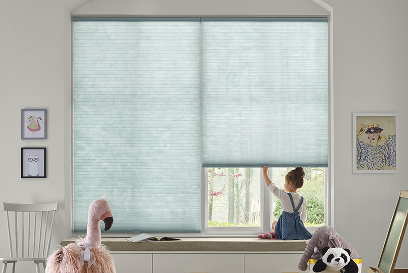 Honeycomb Shades Girls Room